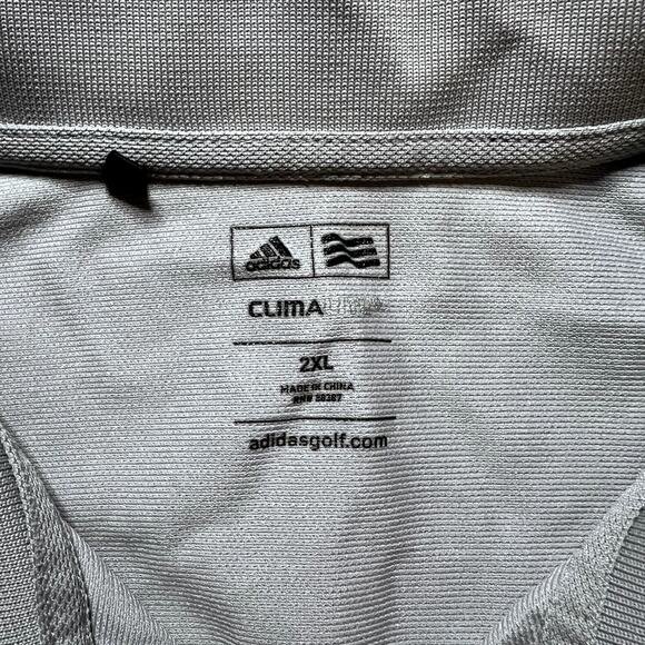 Adidas Golf ClimaLite Gray Polo Shirt 2XL – Penguin Logo, Light Stain - Picture 3 of 6